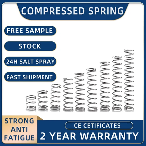 Imagen 2 del producto 10 Uds. Alambre de resorte de compresión de acero inoxidable 316 antioxidante 1,0mm D 2-20mm longitud 10-50mm resorte de maquinaria de diámetro pequeño