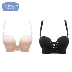 [ 2 pieces ]PAERLAN  contact female bra Push Up anti-skid small chest strap B underwear Back Closure Convertible Stra