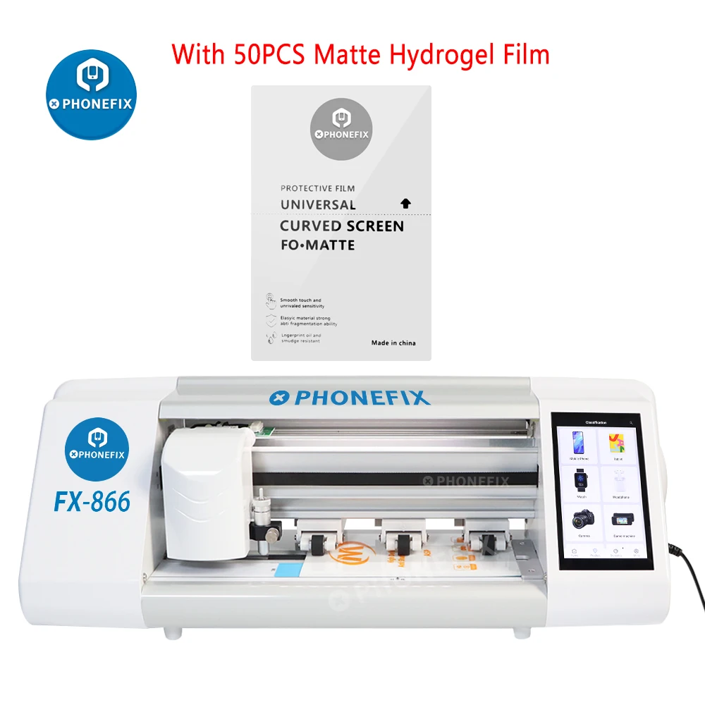 Imagem -05 - Máquina de Corte de Filme Inteligente Fx866 para Iphone Android Mobile Phone Tablet Ver Protetor Matte Color Film Laminating Cutter Flexível Hydrogel Film Screen Protector Cutting Machine Printer Cuts