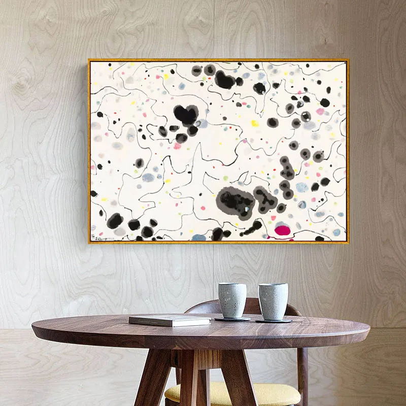 

Chinese Restaurant Poster Wu Guanzhong Wall Art Painting Landscape Posters and Prints Home Decoration for Bedroom