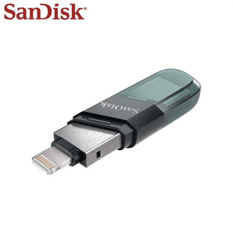 100% Chính Hãng SanDisk Đèn LED Cổng USB IXpand 64GB 128GB 256Gb USB 3.1 Ổ Đĩa Flash Với Loại A cổng Lightning Thẻ Nhớ