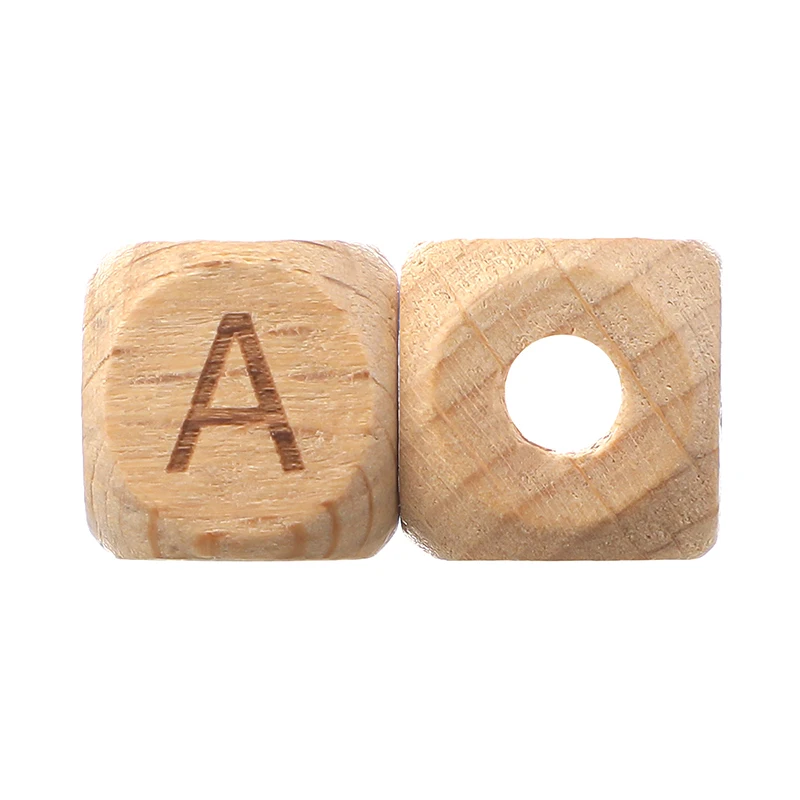 TYRY.HU 10pcs Wooden Rodent alphabet Beads Baby Nursing Accessories BABY  Beech Letter Beads DIY Teething Jewelry Baby Teether