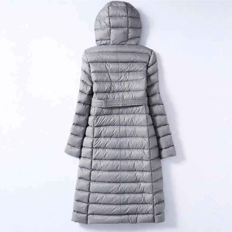 SEDUTMO Winter Plus Size 3XL Long Womens Down Jackets Ultra Light Duck Down Coat  Hoodie Autumn Puffer Jacket ED226