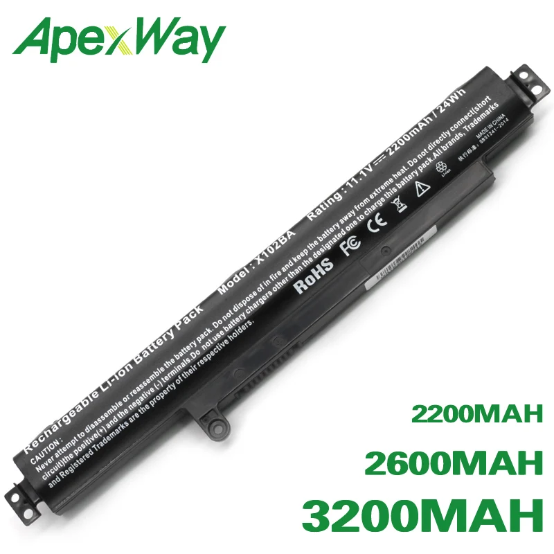 

ApexWay 3 Cells Battery for ASUS A31N1311 VivoBook X102B F102B X102BA F102BA F102BA-SH41T F102BA-DF047H