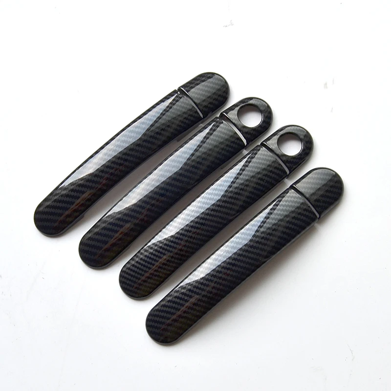 For Seat Ibiza MK3 6L 2003 2004 2005 2006 2007 2008 2009 Chrome Carbon Fiber Car Door Handle Covers Car Accessories Stickers