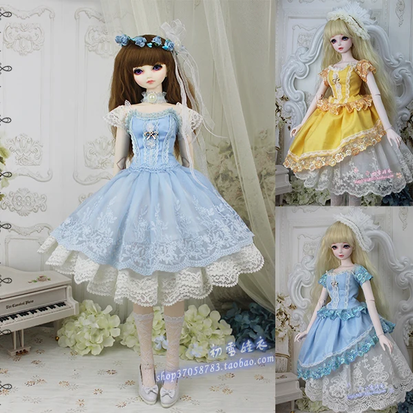 

1/3 BJD clothing Accessories doll evening dress set top+skirt+Socks for BJD/SD,not include doll, shoes,wig and other E2517