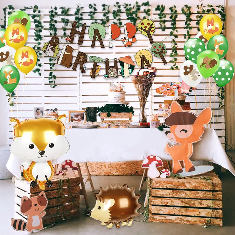 

Staraise Animal Woodland Party Birthday Party Latex Balloons Decoration Safari Jungle Party Supplies Kids Birthday Baby Shower