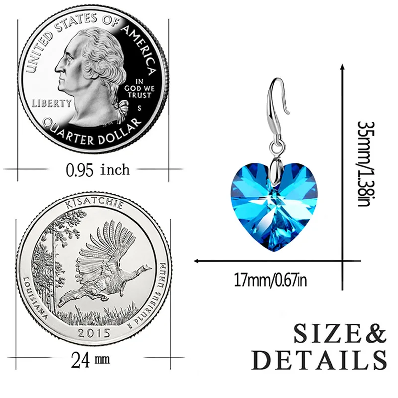 2022 New Fashioncrystal Heart Shaped AB color Glass Earrings Women\'s Creative Pop Party Jewelry Accessories