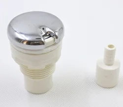 Plastic air control for massage bathtub ,on off push button switch with chrome plating