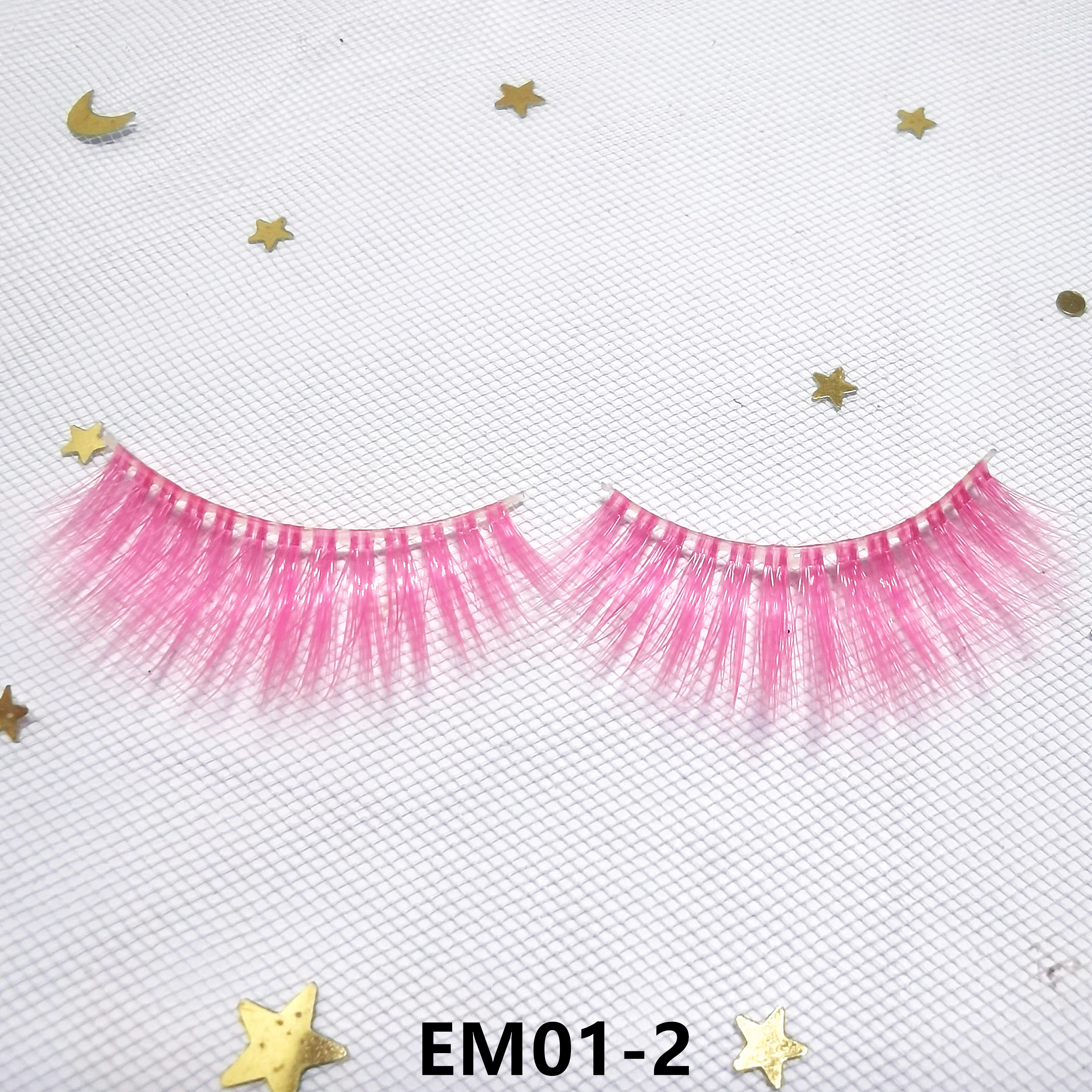 3D Color Eyelash Cosplay Colorful Eyelashes False lashes Faux Mink Natural Long fluffy Style Eye lash Extension Makeup Halloween