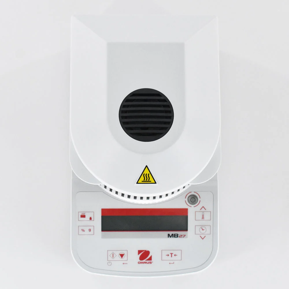 Analizzatore di umidità farmaceutico chimico del grano MB27 Ohaus fonte di calore alogena 90g 0.001g 0.01% Tester del misuratore di umidità RS232