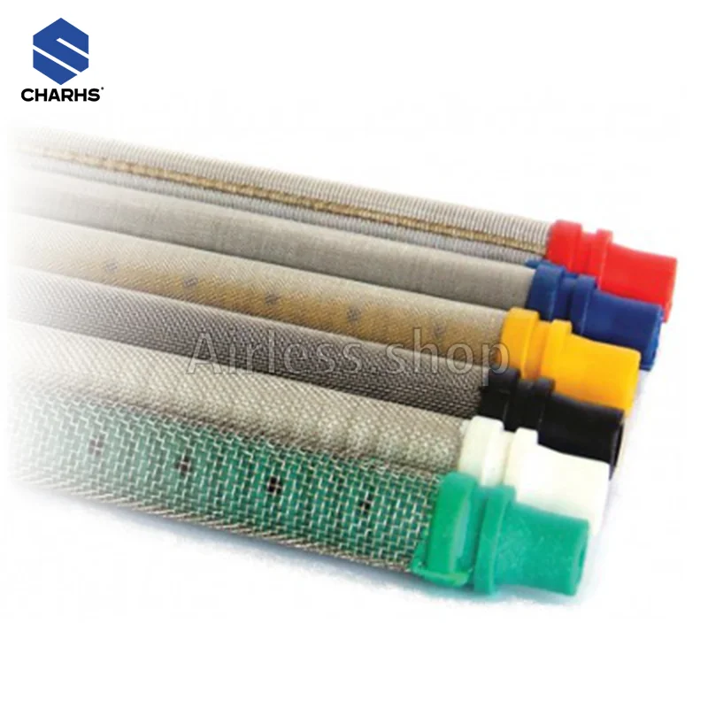 Airless Gun Filter 10pcs Push-In Type Paint Sprayer Gun Filter 30/60/100/150 Mesh for Wa9ner Paint Sprayer Gun 304 Stainless