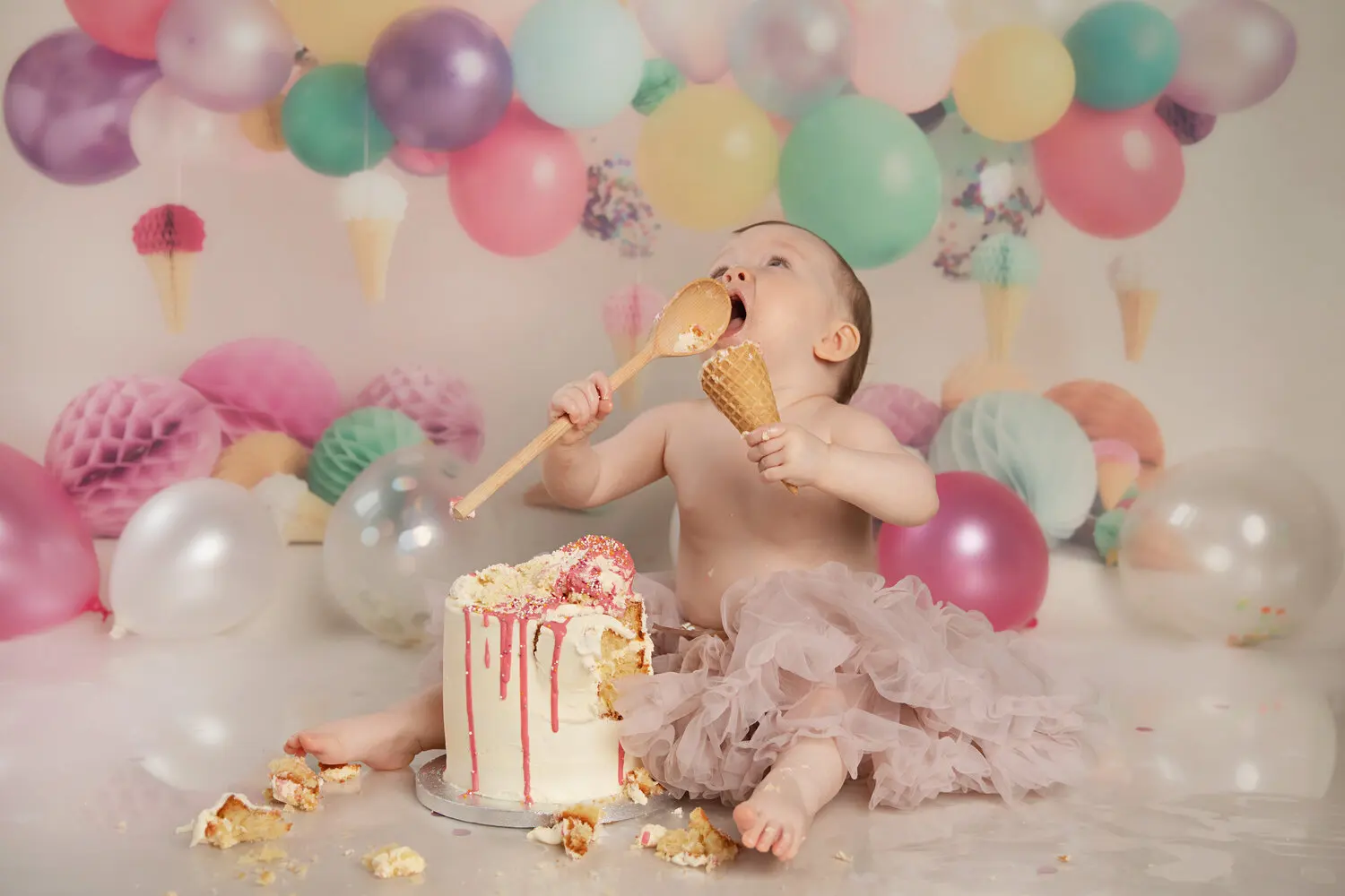 Mocsick balão decorativo de bolo de aniversário infantil, balão para fotografia, adereços para decoração de cabine de estúdio