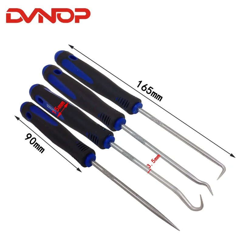 

Hot Sale 4Pcs 135mm Car Auto Vehicle Oil Seal Screwdrivers Set O-Ring Seal Gasket Puller Remover Pick Hooks Tools Wholesale