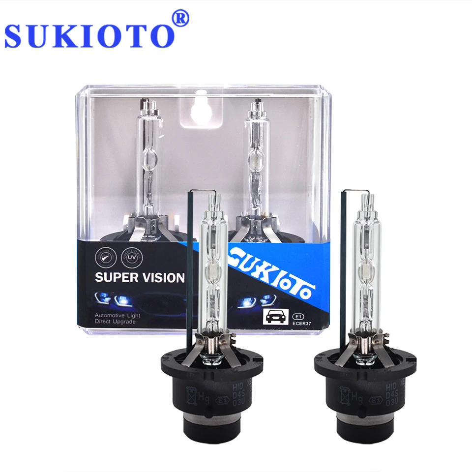 SUKIOTO 2PCS 35W 66440 D4S Xenon Light Bulbs 5500K Fast Bright HID Xenon Lamp D2S Car Headlight Bulb For ES350 GS300 GS350 IS250