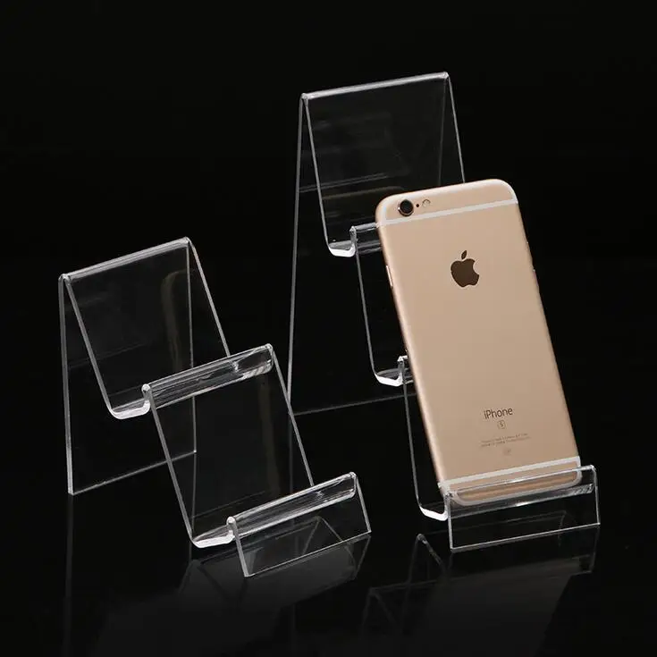 Transparent Acrylic jewelry Display Shelf Mobile book Wallet Glasses Rack Multi-layers Cellphone Jewelry Display Stand Packaging