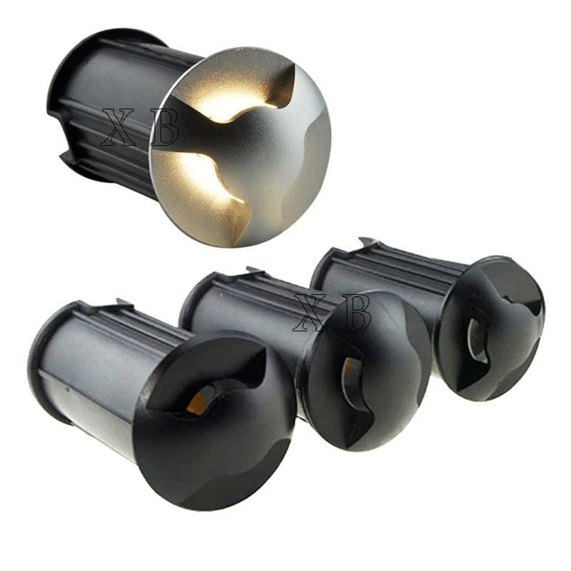 Black Silver 3W 5W LED Underground light Ground Garden Path Floor Lamp Outdoor Underground Buried Yard Lamp Landscape Light