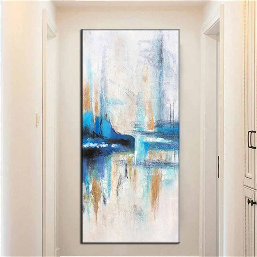 

Handpainted Nordic Abstract Painting Large Oil Painting Scandinavian Landscape Texture Art For Living Room Home Wall Decor Origi