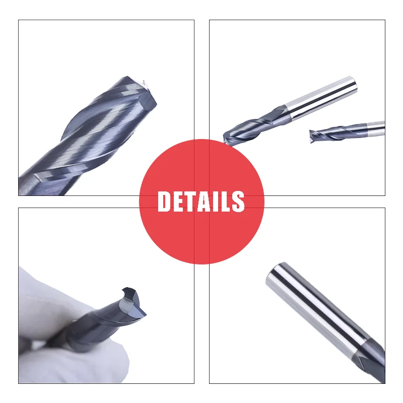UCHEER 1 pz HRC45 2 flauto 8/10/12/14/16/18/20mm lega di carburo di tungsteno fresa in acciaio fresa utensili CNC macchine utensili