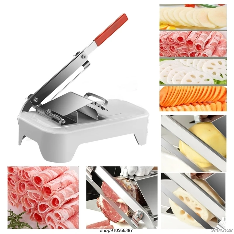 Vegetable Cutting Machine Household Manual Meat Slicer Frozen Food Slicer Beef Meat Cutting Machine Kitchen Slicing Wholesales