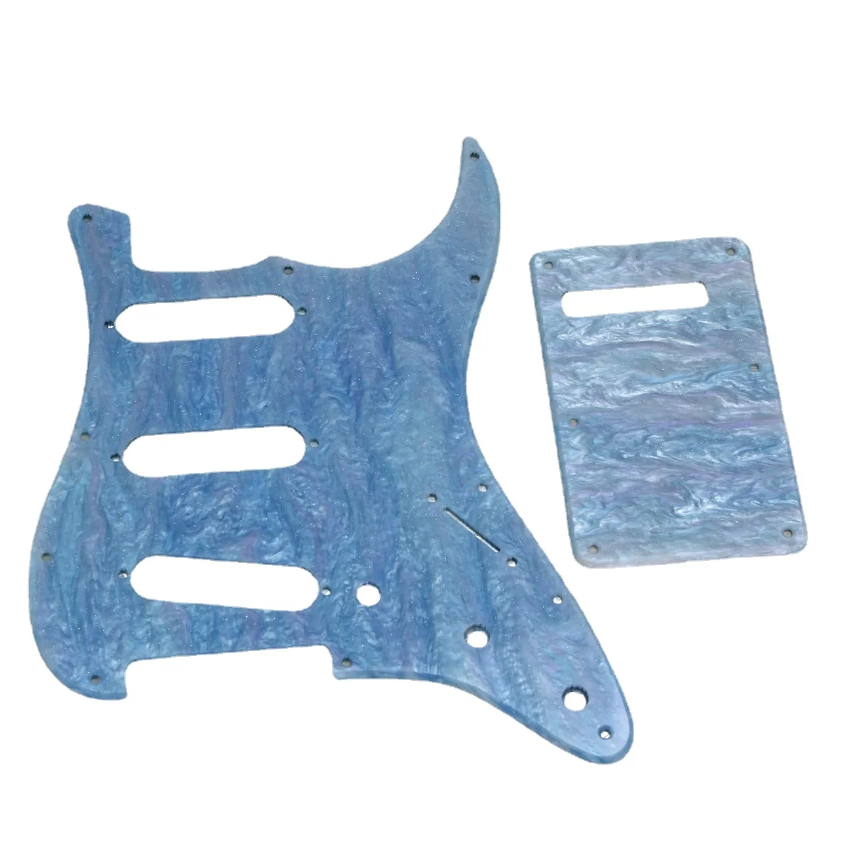 Set of 11 Hole SSS Abalone Shell Pickguard for Strat Guitar Pickguard ST Back Plate with Screws for Electric Guitar Accessories