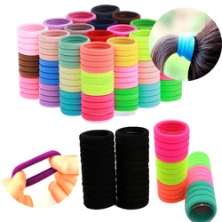 50/100pcs Colorful Elastic Hair Bands for Women Girls Hair Rubber Band Rope Ties Gum Black Ponytail Holder Hair Accessories