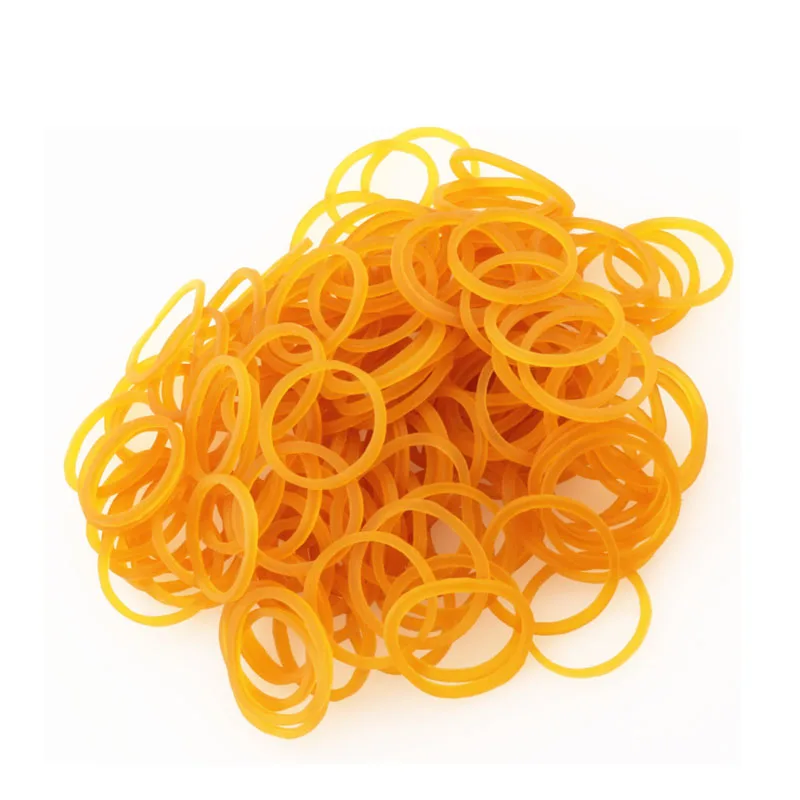 Diameter 10mm-60mm Width 1.5mm Yellow High Elastic Rubber Bands Supplies Stretchable Latex Rings For Home Office Stationery