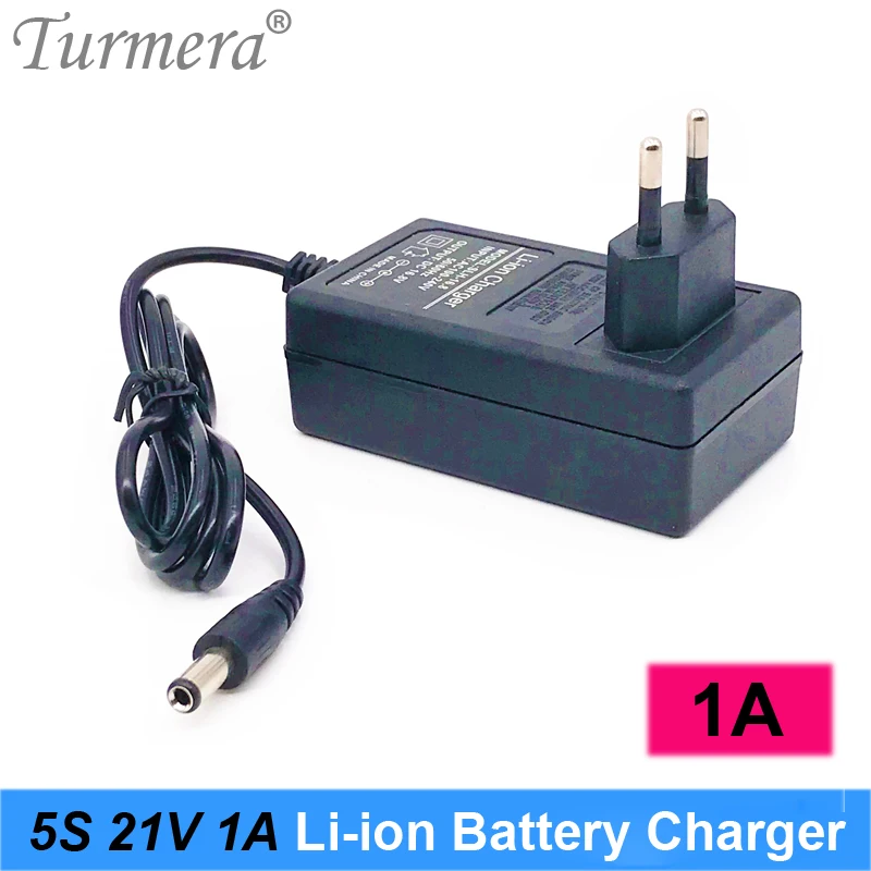 Turmera 12.6V 16.8V 21V 25V 1A 18650 แบตเตอรี่ไขควงเครื่องชาร์จ DC5.5 * 2.1 มม.สําหรับ 3S 4S 5S 6S 12V ถึง 25V ไขควงแบตเตอรี่ Pack
