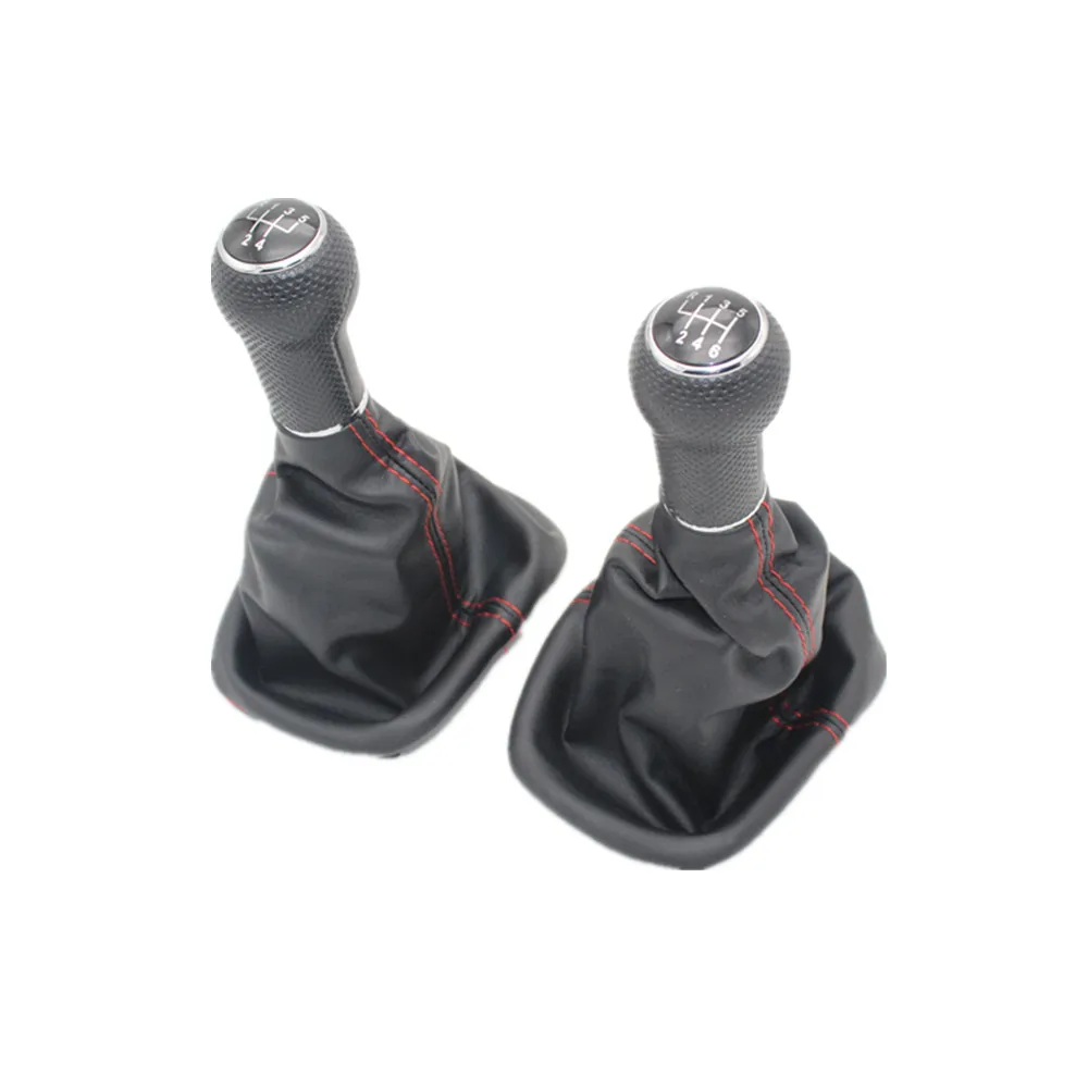 For Seat Leon 2000 2001 Car Styling 5 Speed 6 Speed 12mm Insert Hole Car Gear Stick Shift Level Knob With Leather Boot