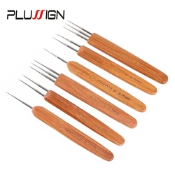 Plussign – Crochet de fixation pour dreadlocks, 3 pièces, outil de tissage pour Extensions de cheveux, en bambou