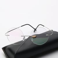 Ultralight Titanium Alloy Vintage Round Rimless See Near and Far Progressive Multifocal Reading Glasses +1 +1.5 +2 +2.5 +3 to +4