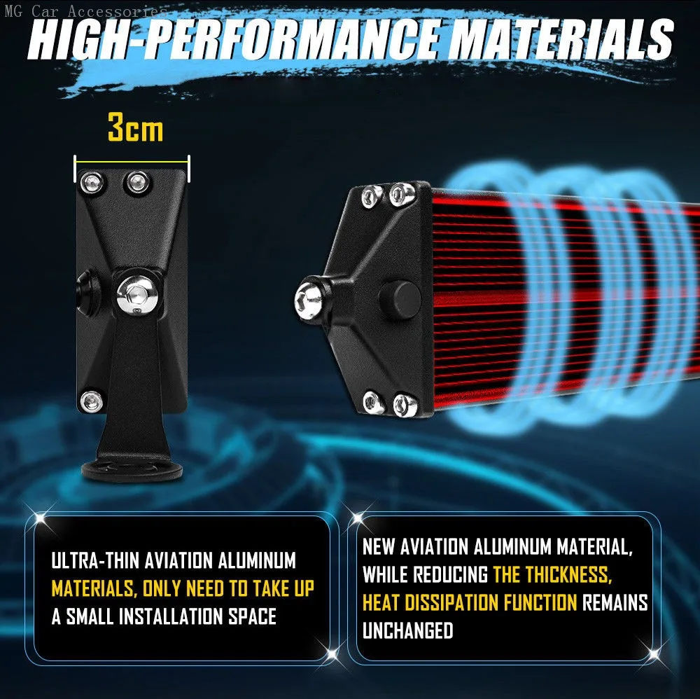 5-reihige LED-Lichtleiste 12 Zoll 264W Auto-Arbeitsscheinwerfer Flutlicht Fahrlicht für Offroad-Truck SUV ATV Traktor 4X4 LED-Leiste – Detail 7