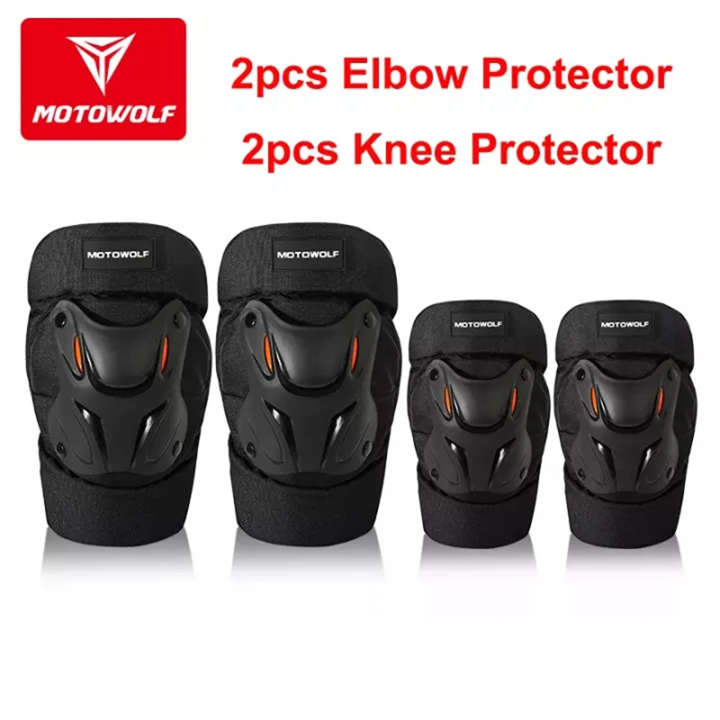 

Motorcycle Knee Pads Elbow Protector Set Riding Breathable Shockproof Reflective Thicken Inner Men's Motocross Protections Gear