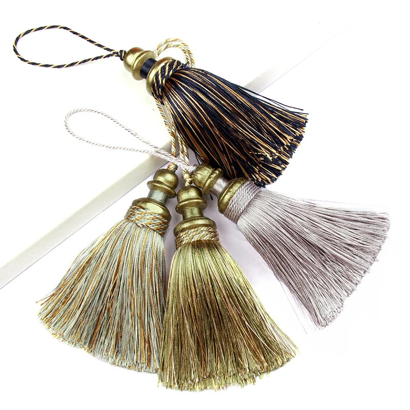 BEL AVENIR 1Pc Tassel Hanging Pendant Home Decor Handmade Hanging Ball Tassels Fringe Curtain Accessories Elegant Spike