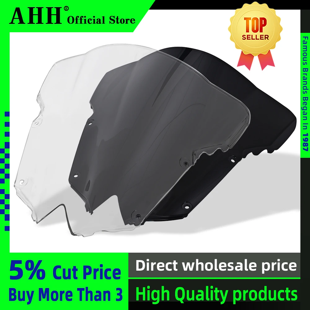 AHH Motorcycle Windshield Spoiler Windscreen Air Wind Deflector Shroud Fairing For YAMAHA YZF600 R6 YZF-R6 2008 2009 2010 2011