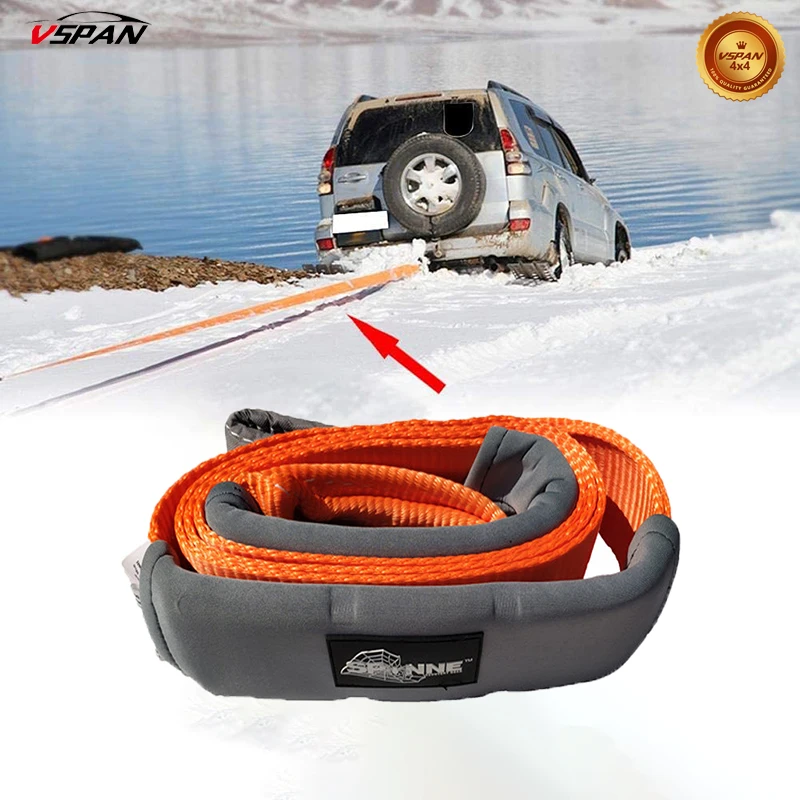 Universal Car Tow Strap Tree Trunk Protector 3M 12Tons Breakforce 4WD Off-road Snatch Strap Winch Extension Recovery Tools