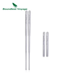 Boundless Voyage Pliable Télescopique Titane Baguettes Voyage Pique-Nique Couverts Pliants Extérieur Spork Camping Britware Mess Kit