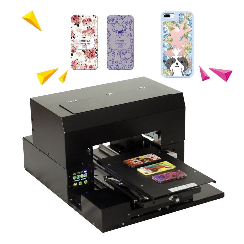 UV printer 6-color inkjet printing flat object A3 size high resolution for mobile phone case/lighter/gift bag printing