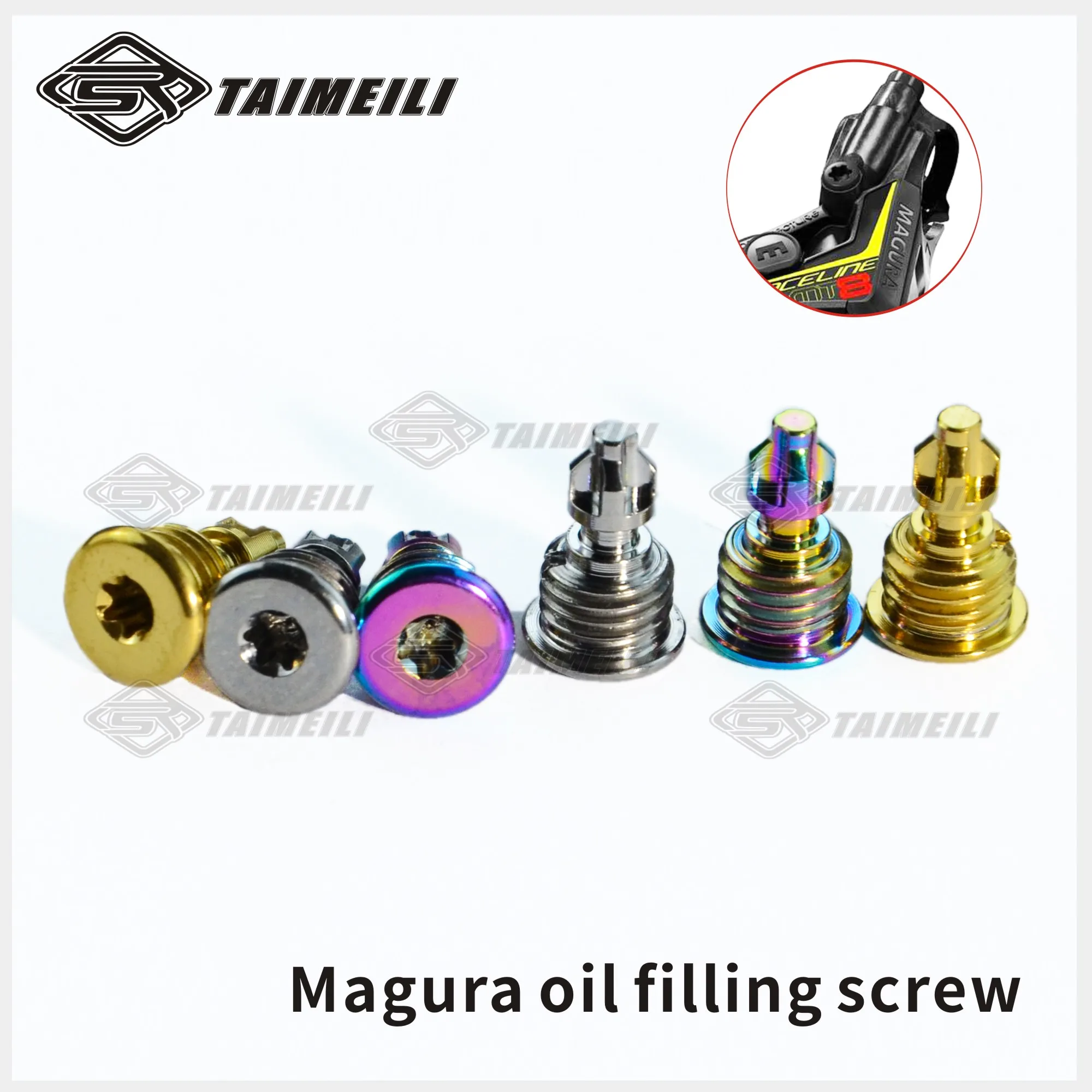 

TAIMEILI 2pcs Titanium alloy Magura brake handle oil filling screw handle oil filling screw 2pcs