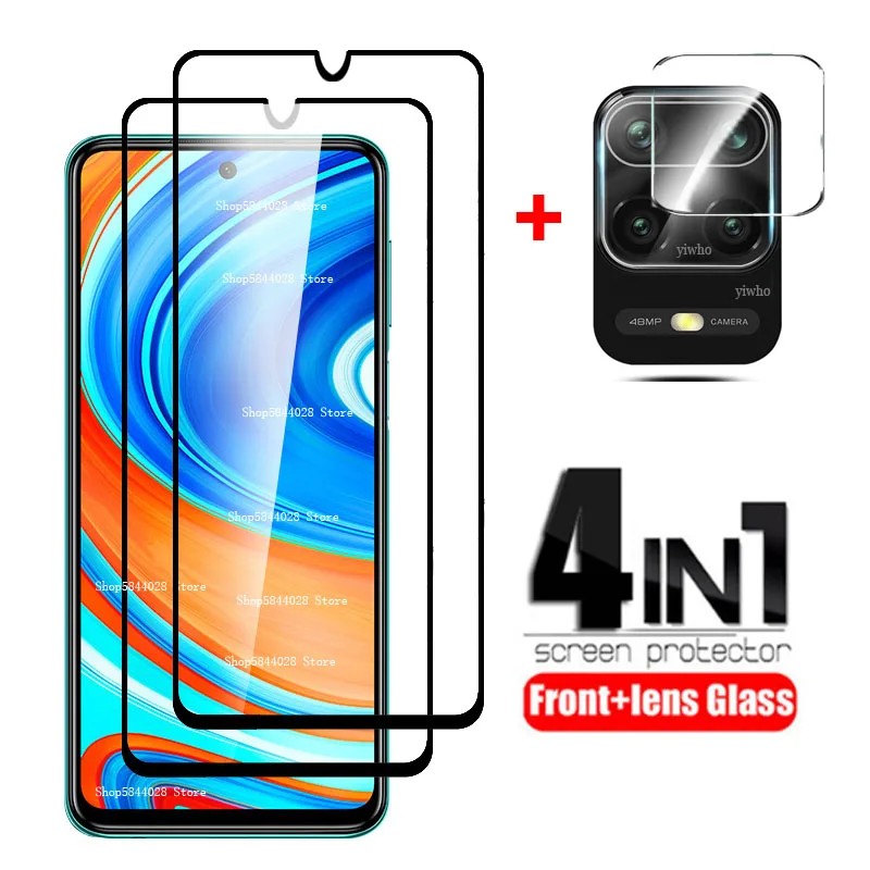 2-in-1 for Redmi Note 9 Pro Glass Camera Protective Glass for Xiaomi Redmi Note 9 Pro 9pro Max Note9pro Not9pro M2004J19G Films