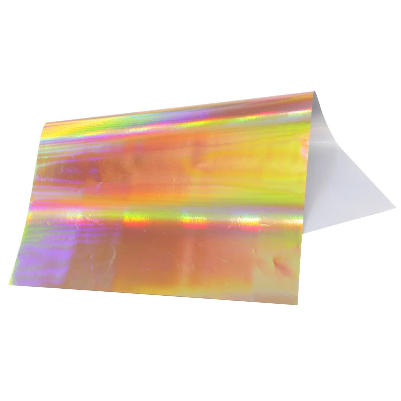 Laser Gold Hot Stamping Foil Paper 8x15cm Holographic Transfer Laminator Foil for Arts Craft Christmas Gifts