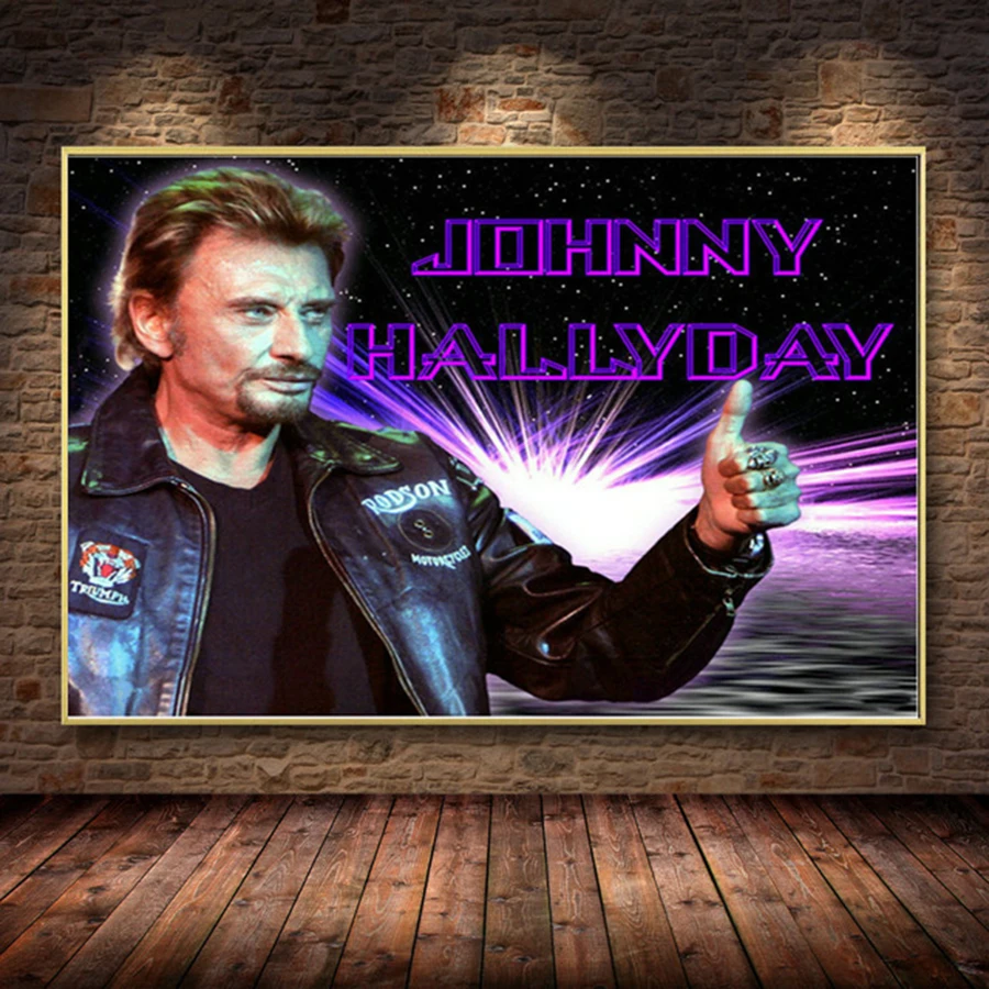 Rock Singer Johnny Hallyday pittura 5D pittura diamante punto croce kit diamante mosaico ricamo pieno trapano rotondo decorazioni per la casa