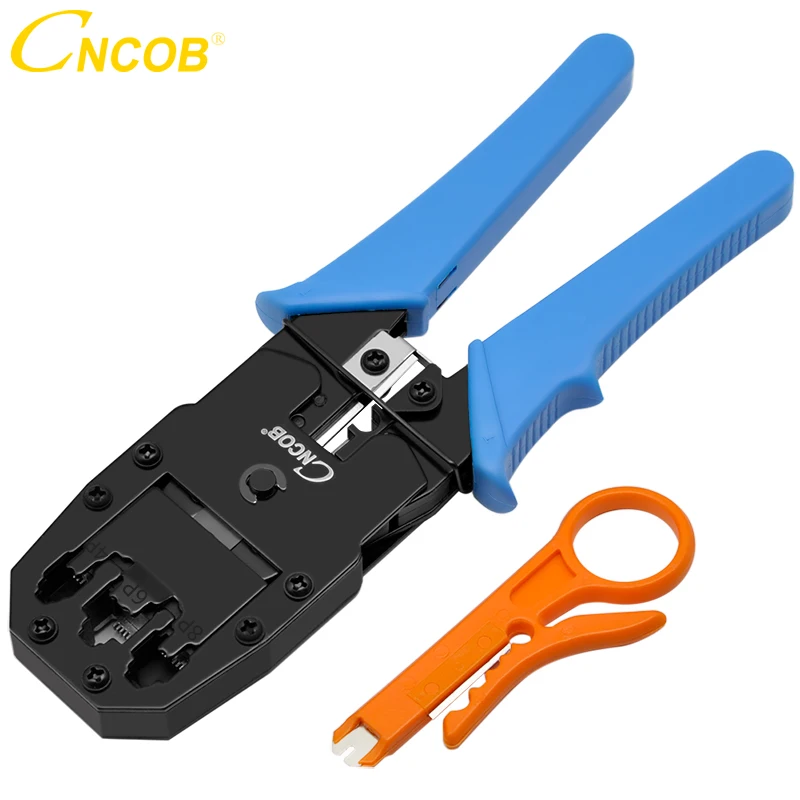 Ethernet Crimper para Network Cable Cutter, Stripping Tool, Ferramentas Crimp, RJ45, 8P, RJ12, 6P, RJ11, RJ9, 4P, Wire Stripping