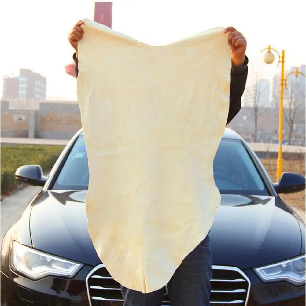 Natural Chamois Leather Car Cleaning Cloth Washing Suede Absorbent Towel автомобильные товары Аксессуары для моек