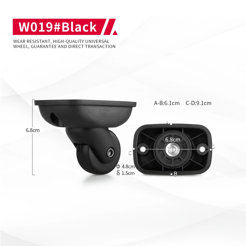 DILONG W019 Replacement wheels suitcase trolley case accessories  password boxes rollers luggage cases durable universal wheel