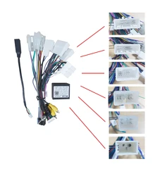 Roadivox 16pin Android Car Radio Wire Harness Power Cable With Canbus For Toyota RAV4/C-HR/Highlander/Levin/Corolla/Camry