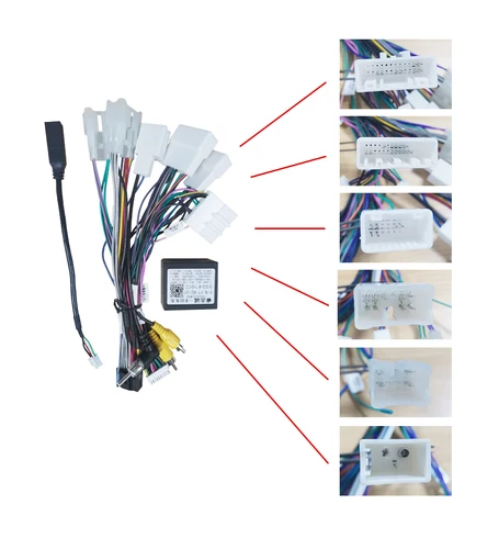 Roadivox-arnés de cables para Radio de coche, Cable de alimentación con Canbus, 16 Pines, Android, para Toyota RAV4/C-HR/Highlander/Levin/Corolla/Camry