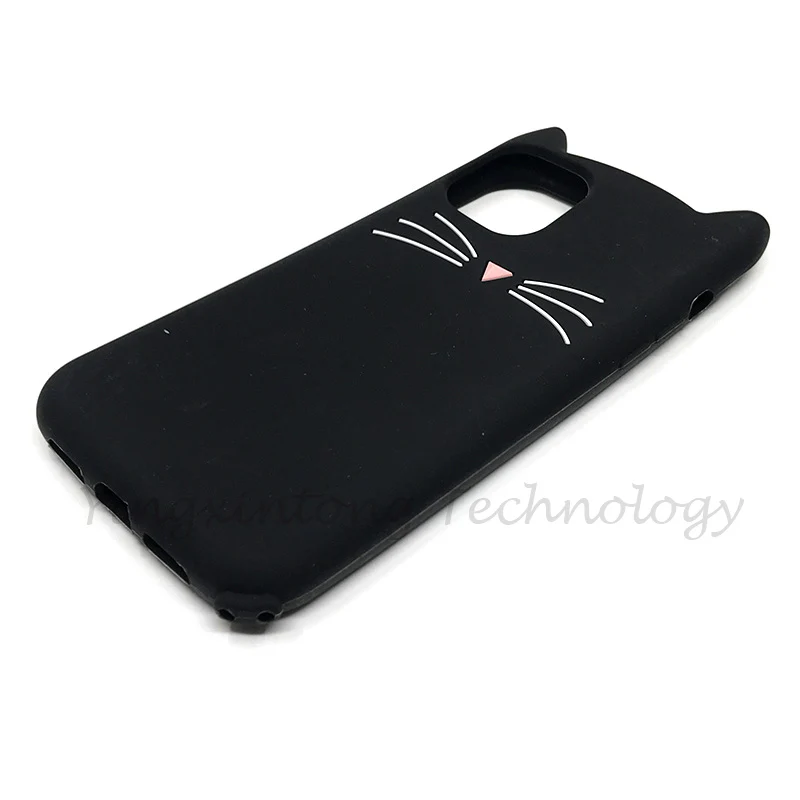 3D Cute Beard Cat Case For iphone 13 12 11 Pro Max XR X XS Soft Silicone Back Cover For Apple iphone 6 6S 7 8 Plus Phone Case