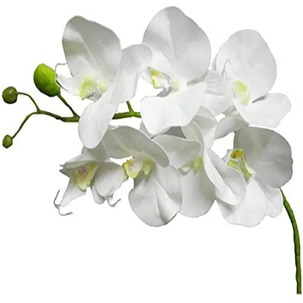 9 رئيس فراشة السحلية الزهور الاصطناعية باقة اللاتكس السحلية فالاينوبسيس DIY بها بنفسك زهرية باقة لحفل الزفاف ديكور المنزل