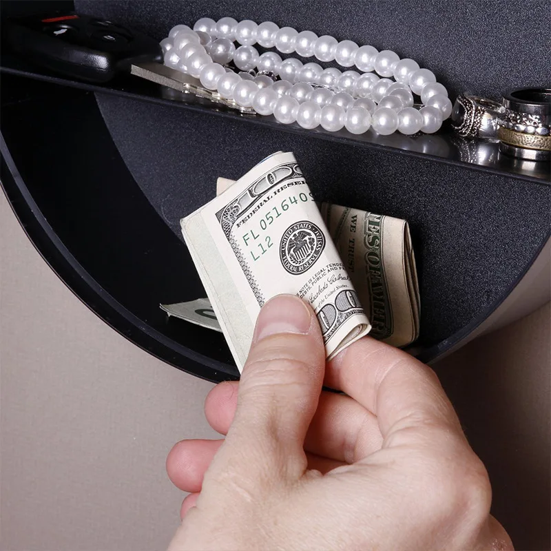 New Hidden Secret Stash Safe Box Creative Wall Clock Safe Money Container Mechanical Storage Box Plastic Jewelry Money